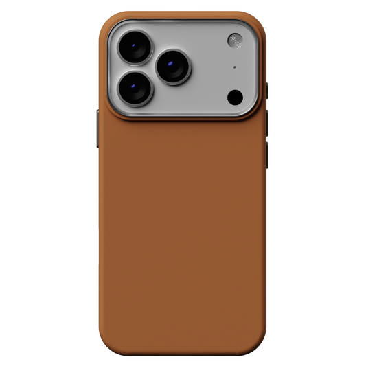 CaseRaga Premium Silicone Case for iPhone 17 Pro Max – Cognac Brown